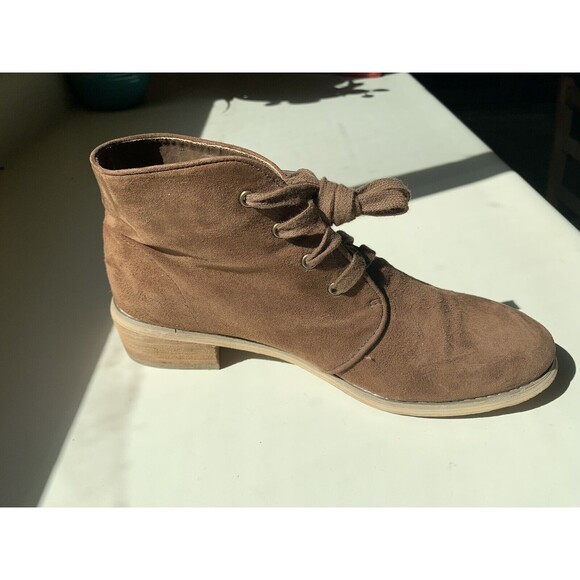 BDG WOMENS BROWN CASUAL OXFORD LACE UP SUEDE ANKLE LACE UP DRESS BOOT SIZE 8.0 - Picture 5 of 15